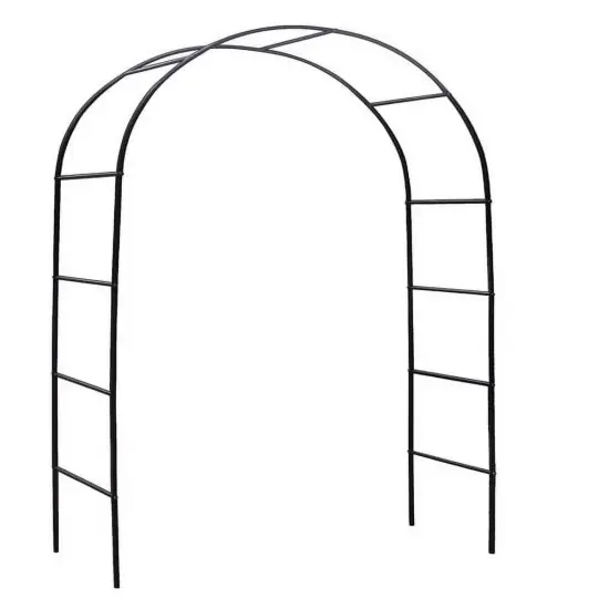 7'8" Adjustable Metal Garden Arch Trellis Plant Support {1}