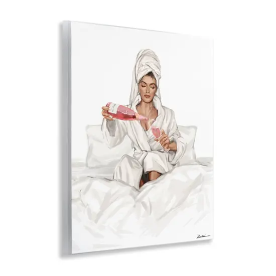 Stupell Industries Pouring Rosé Wine in Bed Wall Plaque Design by Ziwei Li {3}