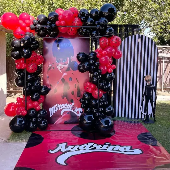 Red and Black Balloons Garland Arch Kit,115pcs Latex Black and Red Party Balloons Arch for Graduation {3}