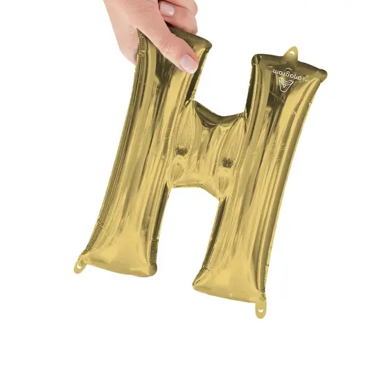 Anagram&reg; 16 Inch Letter H White Gold Air Fill Only {3}