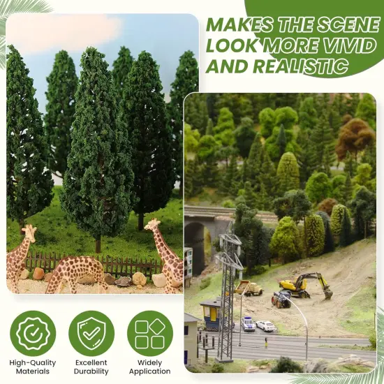 Garden Landscape Model Dark Green Pine Tree Model Scene Accessory for Making Architecture Sand Table and Station Platform Model {5}