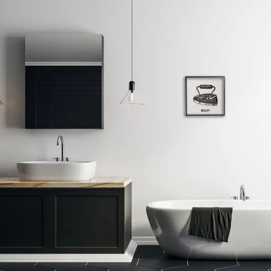 Stupell Industries Antique Laundry Iron Framed Giclee Design by Val Rhodes {2}