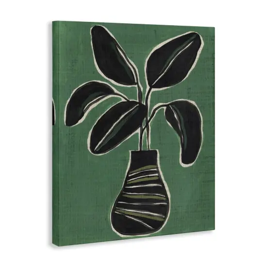 Stupell Industries House Plant on Green Canvas Design by June Erica Vess {3}