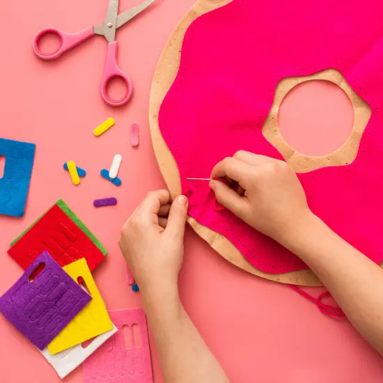 Sew Cute! Felt Pillow Kit-Doughnut {4}