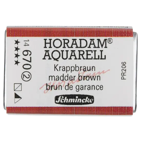 Schmincke Horadam Aquarell Watercolor - Madder Brown, Full Pan {1}