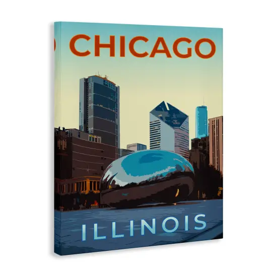 Stupell Industries Chicago Bean Landmark Canvas Design by Victoria Barnes {3}