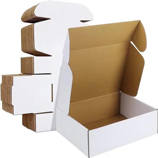 12x9x4 inches Shipping Boxes Set of 20, White Corrugated Cardboard Box Literature Mailer {1}