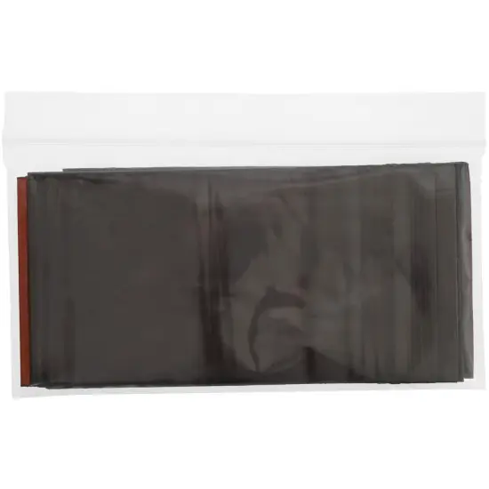 Plymor 3" x 5", 3 Mil Amber UV Zipper Reclosable Plastic Bags {5}