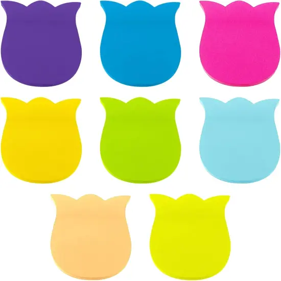 Sticky Notes, 560 Sheets Tulip Shape Self Sticky Notes Pad, Colour Sticky Notes, Bright Colors Self-Stick Pads for Home Office Notebook(8 Color) {5}