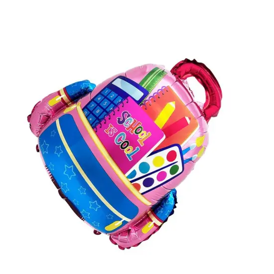 LA Balloons&reg; 24 Inch School Is Cool Backpack Pink Balloon {2}