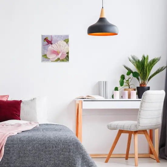 Stupell Industries Hummingbird with White Flower Wall Plaque Design by Sasha {2}