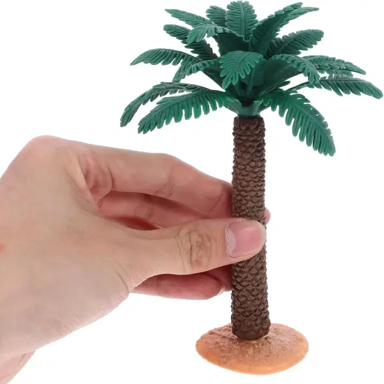 3pcs Small Coconut Palm Tree Model, Plastic Faux Fish Tank Plants Model Scenery Palm Tree Craft Statue for Micro Landscape Fairy Garden Decor {3}