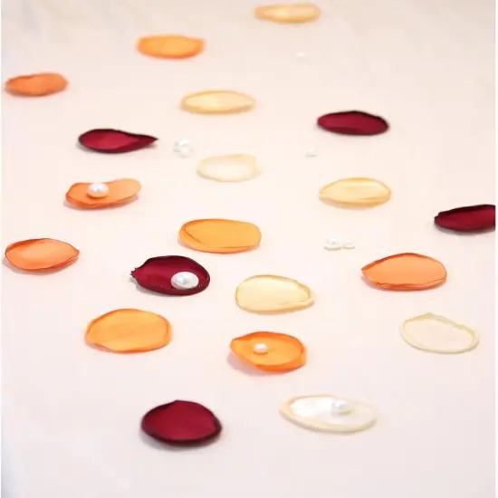 300pcs Orange Rose Petals, Artificial Flower Petals Fall Wedding Decor Flower Girl Petals Terracotta Flower Petals for Wedding {2}