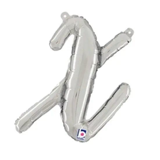 Betallic&reg; 14 Inch Script Letter X Silver Air Fill Only Balloon {4}