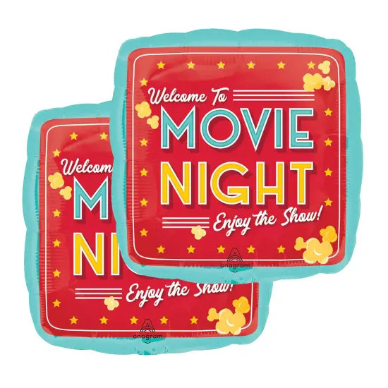 Anagram&reg; Movie Night Square Balloon 17 Inch {1}