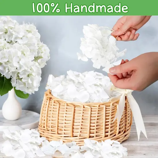 1250+ Real Dried Lvory White Hydrangea Petals - 0.88 oz Preserved Natural Flower Petals for Wedding Decor {4}