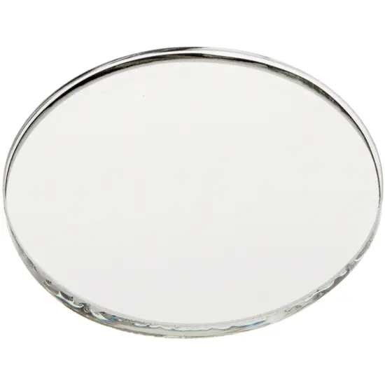 Plymor 2" Round, 3mm Thick Non-Beveled Glass Mirror Circle {1}