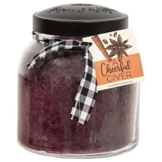 Hand-Poured Plum Orchard Candle with Apple Cinnamon Scent 155 Hour Burn Time {1}