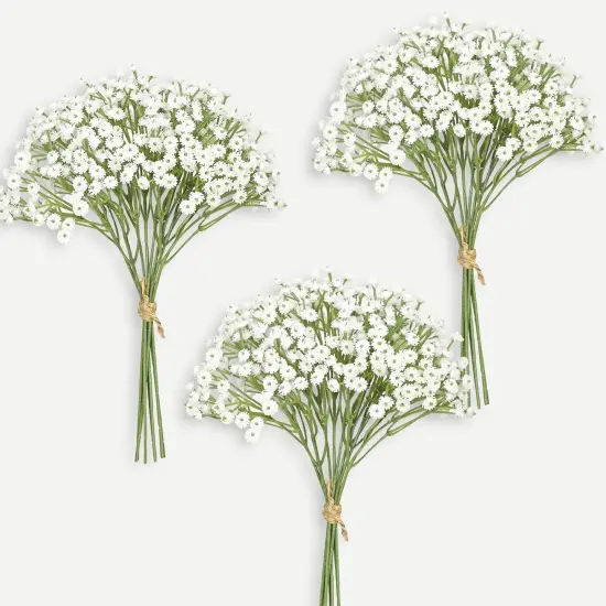 18pcs Artificial Babys Breath Gypsophila Greenery Sprays, Real Touch White Fake Flowers for Wedding Bouquets Centerpieces Floral Arrangements and Decorations {1}