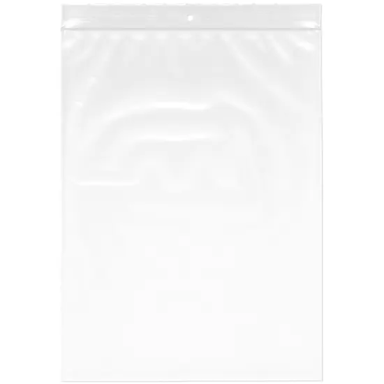 Plymor 9" x 12", 4 Mil with Hang-Hole Heavy Duty Zipper Reclosable Plastic Bags {1}