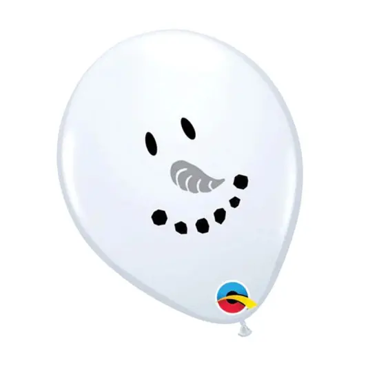 Smile Face Snowman 5 Inch Latex Balloons {5}