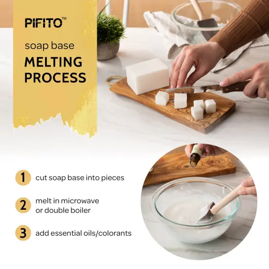 Pifito Mango Butter Melt and Pour Soap Base │ Bulk Premium 100% Natural Glycerin Soap Base │ Luxurious Soap Making Supplies {5}