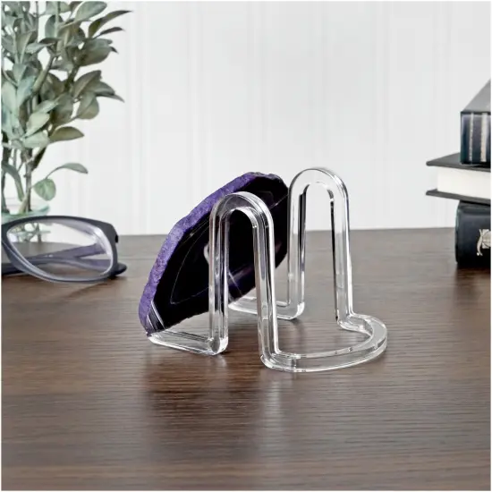 Plymor Clear Acrylic Ribbon-Style Display Easel, 2.875" H x 2.5" W x 3.5" D {4}