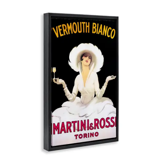 Stupell Industries Vermouth Vintage Lady Advertisement Floating Frame Design by Marcus Jules {3}