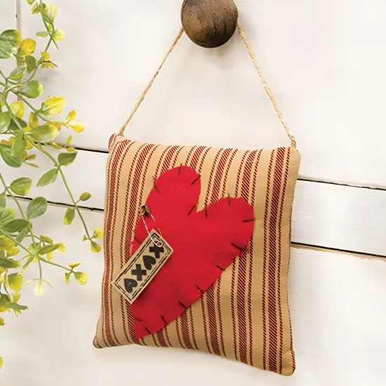 XOXO Heart Ornament Decorative Pillow for Valentine's Day Tree or Door Decor {2}