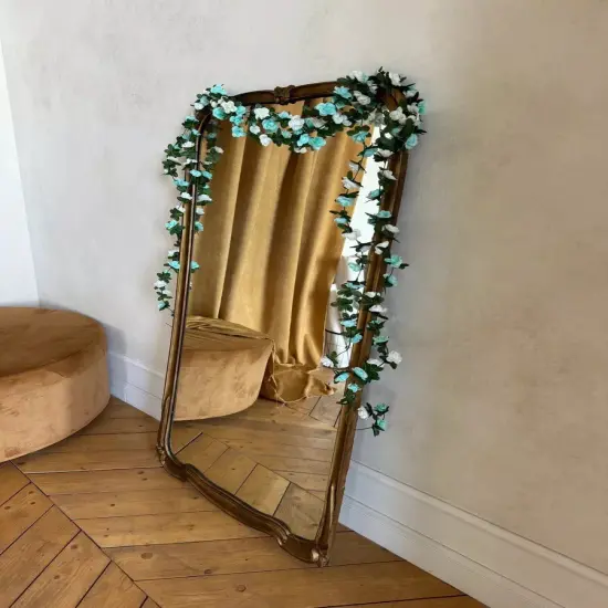 Artificial Rose Rattan Garland Fake Rose Vine Hanging Rose Ivy Baby Blue White Flowers Home Hotel Office Wedding Party Garden Craft Art Decoration {5}