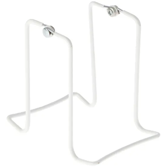 Gibson Holders 2X16 Adjustable White Wire Dual-Sided Display Easel, Two Opposing Ledges for Holding 2 Items, 5.5" W x 3.625" D x 4.75" H {1}