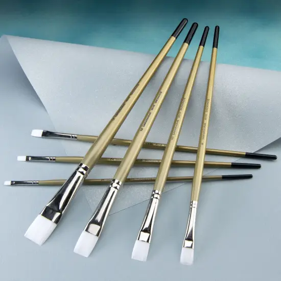 RSET-4510 | Snowhite&trade; 7pc Oil & Acrylic Bright Brush Set {3}