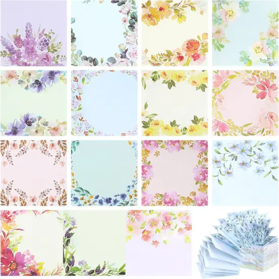 15 Pads Pop up Sticky Notes Floral Sticky Notes Refills Cute Sticky Pads Pop up Note Pads Flower Self Sticky Notes Memo Notes for Teacher Office,15 Styles {1}