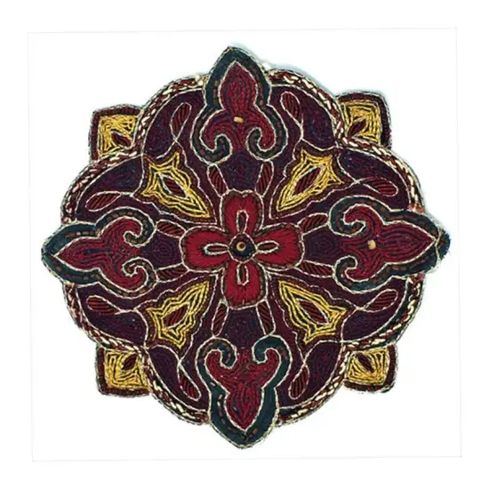 Embroidered Beaded Ornate Patch Emblem 8" beaded {3}