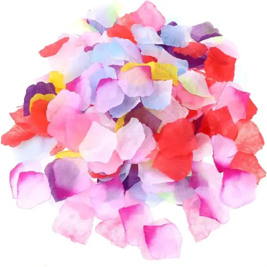 1000 pcs Artificial Rose Petals Fake Petal Flower Decoration for Wedding Party Silk Flower Rose Petals Multicolor Flower Petals {1}
