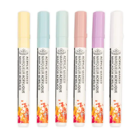 MARK-2782 | 6PC Acrylic 2mm Reversible Tip Pastel Markers {3}