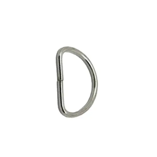 Small Metal D Ring 3/4" Nickel Plated Loop Ring {2}