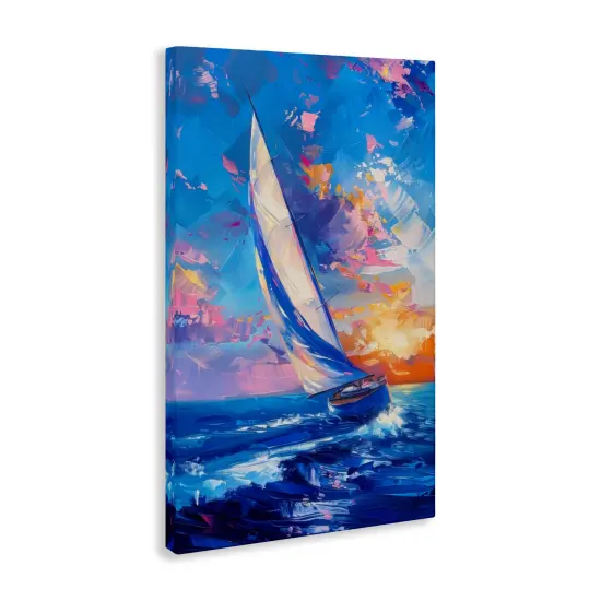 Stupell Industries Abstract Boat at Sunset Canvas Design by LSR Design Studio {3}