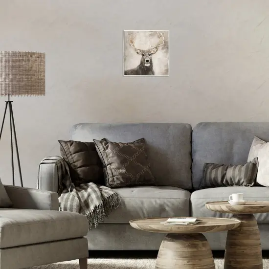 Stupell Industries Gazing Deer in Neutrals Wall Plaque Design by Sally Swatland {2}