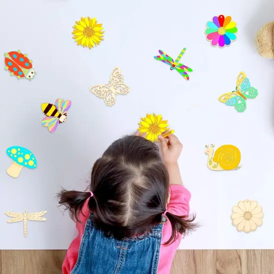 80 Pieces Unfinished Wooden Cutouts {5}