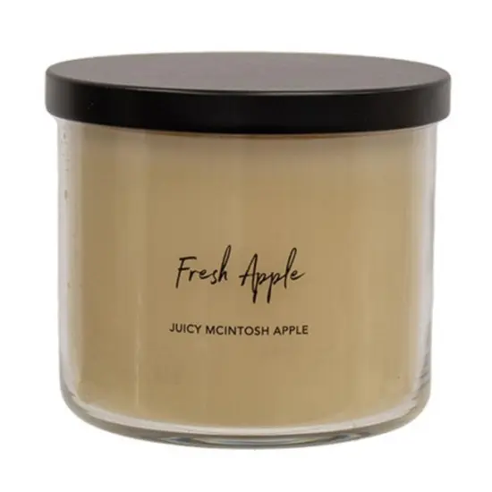 Fresh Apple Color Changing Candle 15.5 oz Three Wick 80 to 100 Hour Burn Ivory {1}