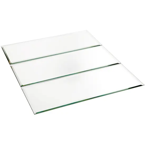 Plymor 10" Rectangular Backdrop, 5mm Thick Beveled Glass Mirror {3}