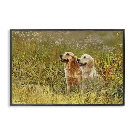 Stupell Industries Happy Dogs Field Day Framed Giclee Design by Sueellen Ross {7}
