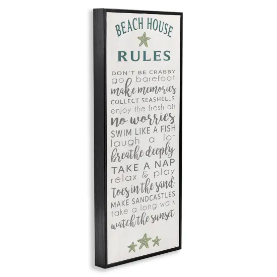 Stupell Industries Fun Recreations Beach Rules Framed Giclee Design by Seven Trees Design {3}