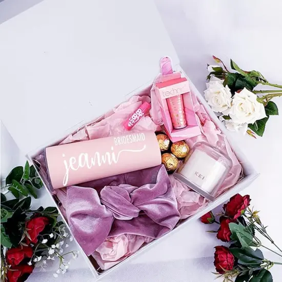 5 Pack White Magnetic Gift Boxes with Lids 13.8x9x4.3 in, Large Bridesmaid Groomsman Proposal Box, Rectangle Collapsible Box for Present Graduation Birthday Wedding Storage,1 Count (Pack of 5) {2}