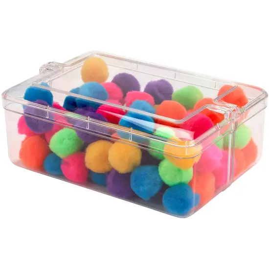 Pioneer Plastics 049C Clear Rectangular Plastic Container, 6.75" W x 4.8125" D x 2.375" H {3}