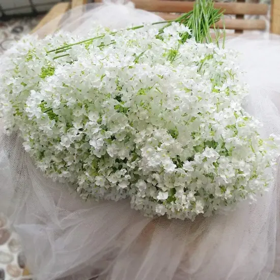 Baby Breath Gypsophila Wedding Decoration Bride White Colour Pu Flowers 30 Pieces/lot {4}