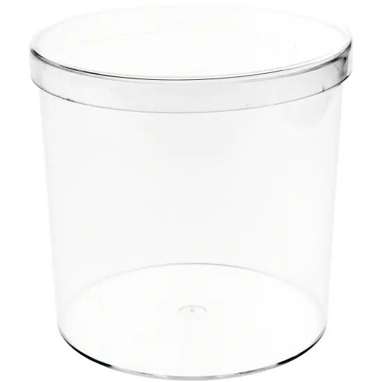 Pioneer Plastics 190C Clear Round Plastic Container, 5.125" W x 5.125" H {1}