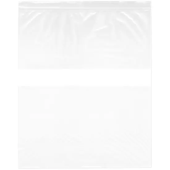 Plymor 20" x 24", 4 Mil with White-Block Heavy Duty Zipper Reclosable Plastic Bags {1}