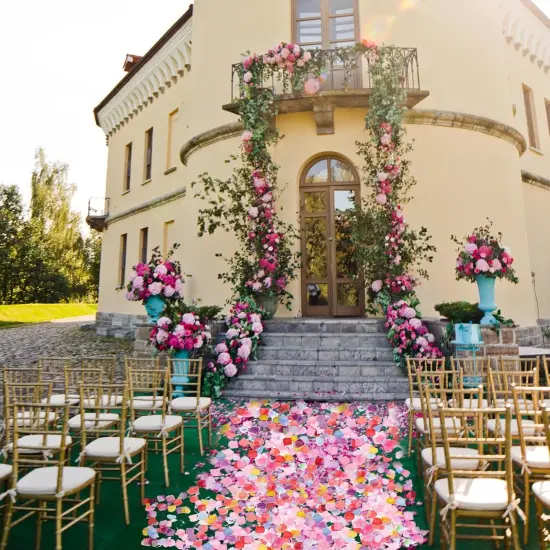 1000 pcs Artificial Rose Petals Fake Petal Flower Decoration for Wedding Party Silk Flower Rose Petals Multicolor Flower Petals {5}